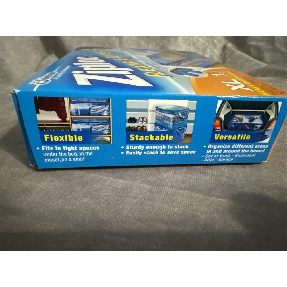 Ziploc XL X-Large Flexible Storage Tote 10 Gallon Clear Plastic